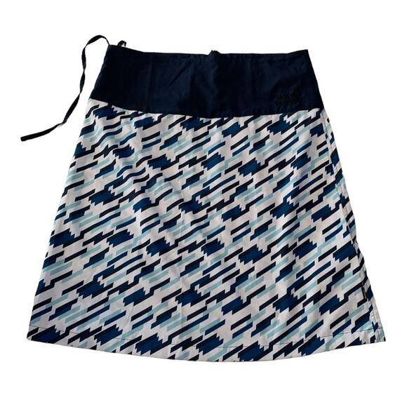 Jack Wolfskin women's size small skirt golf blue white print casual lilly - Picture 1 of 10